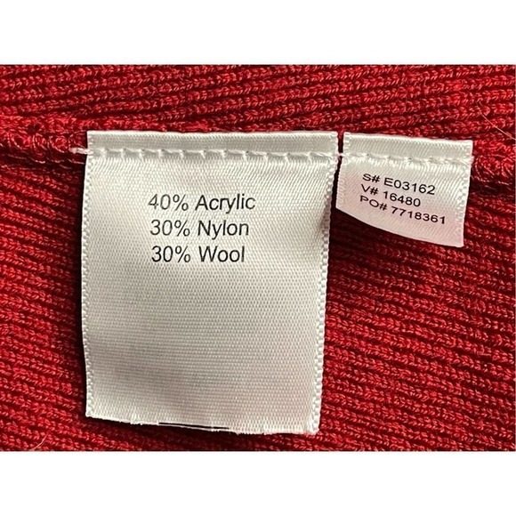 Sahalie Women's A-Line Wool Blend‎ Mini Skirt Red Size Medium - Picture 3 of 4